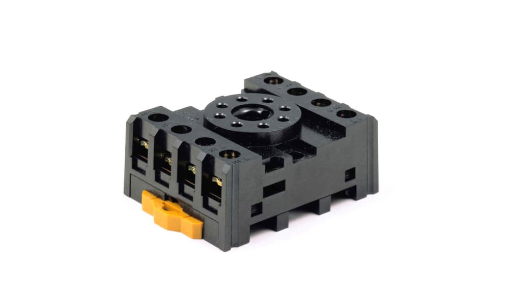 Omron PF083A-E, MKS 8 Pin 250V ac DIN Rail Relay Socket, for use with MK2PD-I, MK2PD-S, MK2P-I, MK2PND-I, MK2PND-S, MK2PN-I,