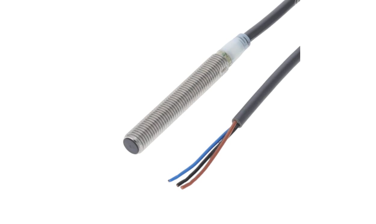 Omron E2A-S08LS02-WP-C1 2M, Inductive Threaded Barrel Proximity Sensor, M8, 2 mm Detection, NPN NO, 12 → 24 V dc - generaltechuae