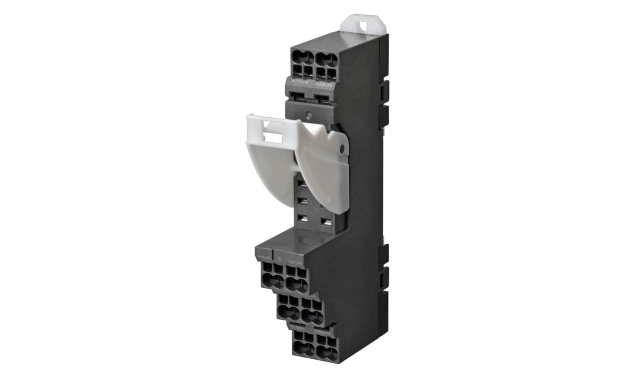 Omron P2RF-08-PU, G2R 8 Pin 250V ac DIN Rail Relay Socket, for use with G2R-2-S Series General Purpose Relay, H3RN Series Timer, - generaltechuae