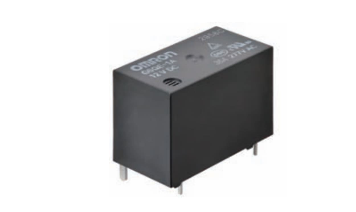 Omron G6QE-1A DC5, PCB Mount Power Relay, 5V dc Coil, 36A Switching Current, SPST