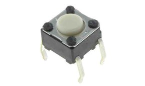 Omron B3F-1000S, IP00 White Button Tactile Switch, SPST 0.05A 6mm Through Hole