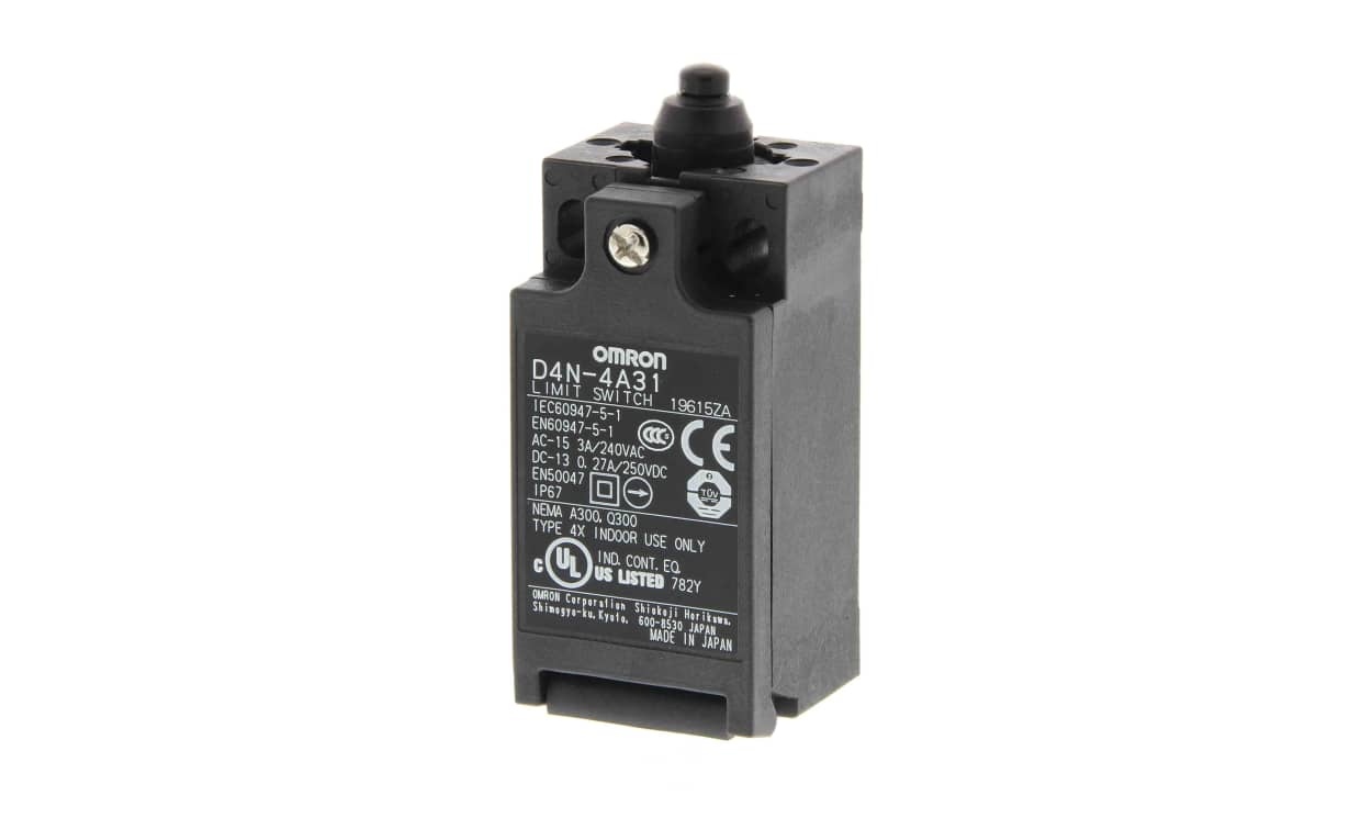 Omron D4N-1A31, Plunger Limit Switch, 1NC/1NO, IP67
