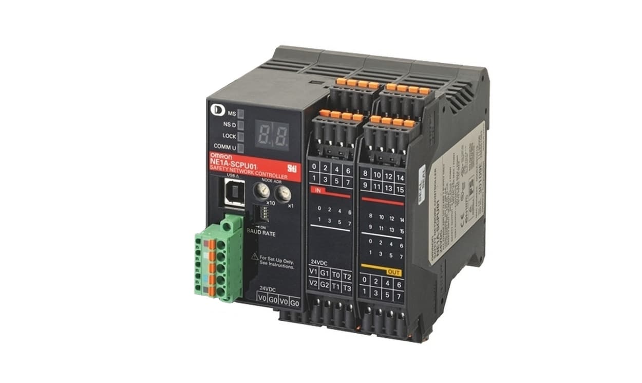 Omron NE1A-SCPU01-V1 VER2.0, NE1A Series Safety Controller, 16 Safety Inputs, 8 Safety Outputs, 24 V - generaltechuae