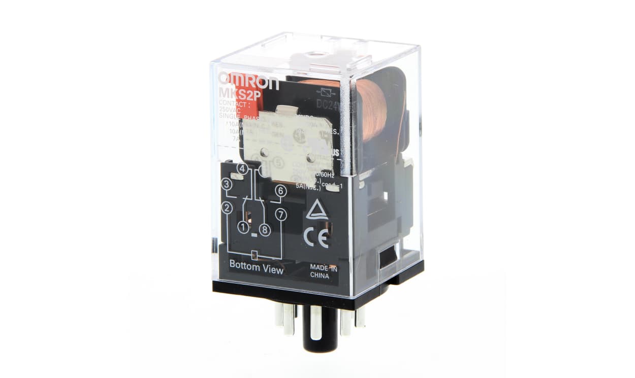 Omron MKS2P 24VDC, Non-Latching Relay, 24V dc Coil, 10A Switching Current, DPDT - generaltechuae