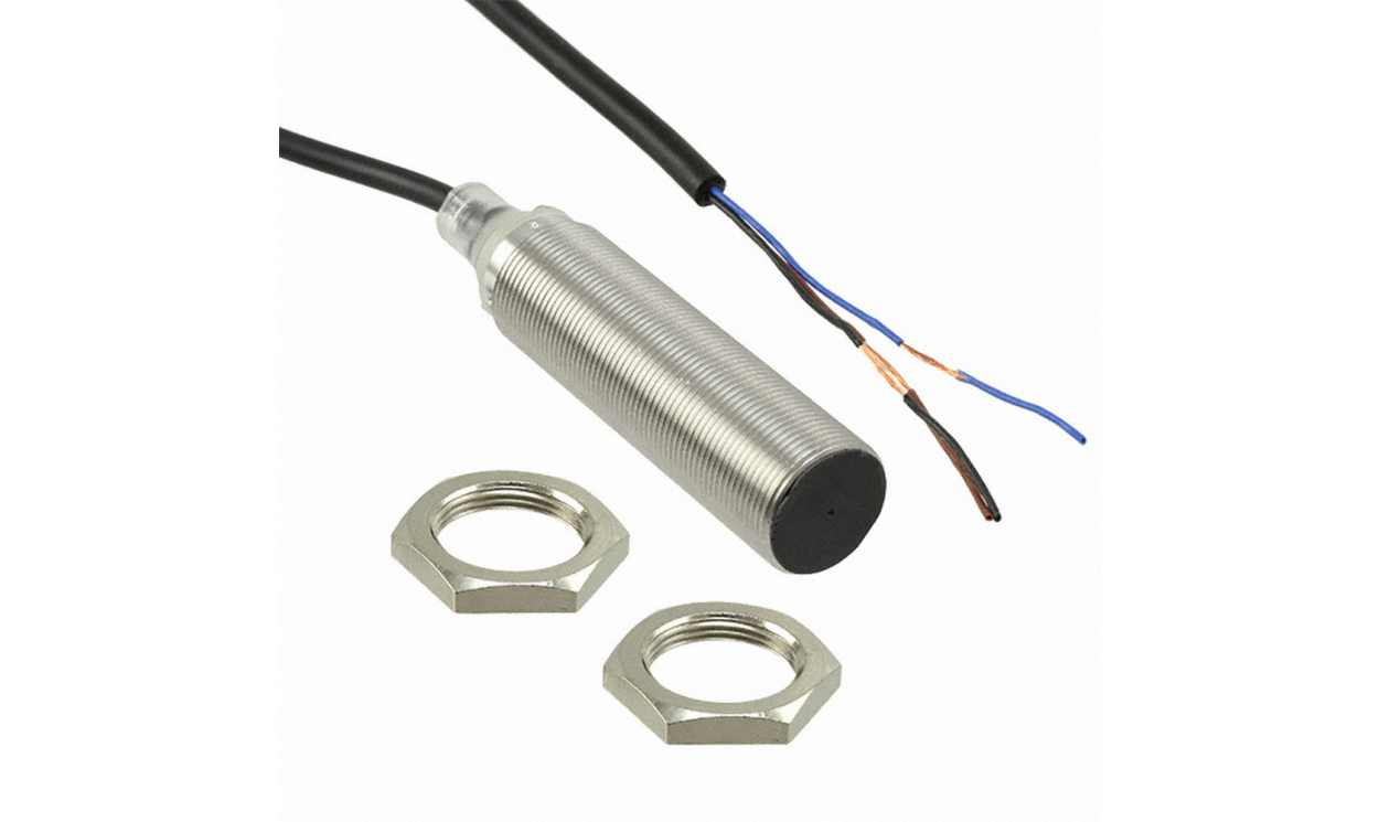 Omron E2B-M18LS08-WP-C1 2M, Inductive Threaded Barrel Proximity Sensor, M18, 8 mm Detection, NPN NO, 10 → 30 V dc - generaltechuae