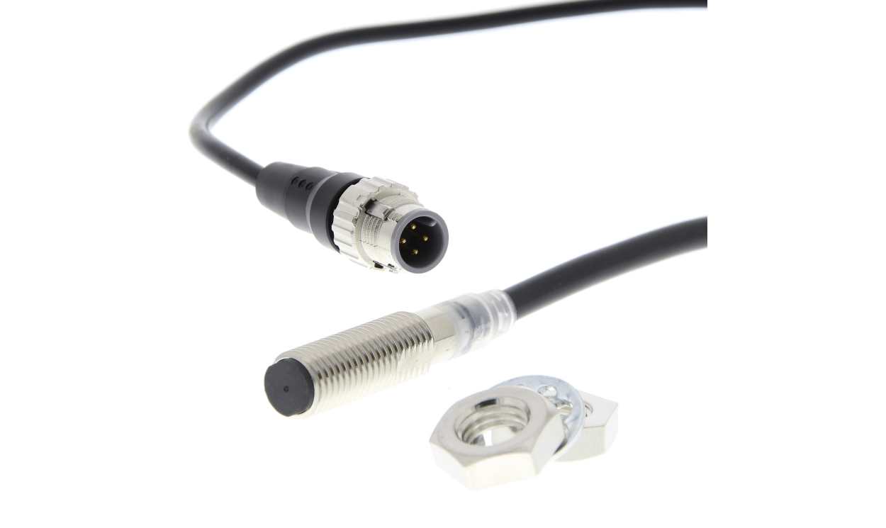 Omron E2E-X4B1T8-M1TJ 0.3M, Inductive Threaded Barrel Proximity Sensor, M8, 4 mm Detection, PNP NO, 10 → 30 V dc - generaltechuae