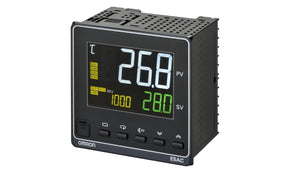 Omron E5AC-RR4A5M-000, E5AC Panel Mount PID Temperature Controller, 96 x 96mm 2 Input, 4 Output Relay, 100 → 240 V ac Supply Voltage