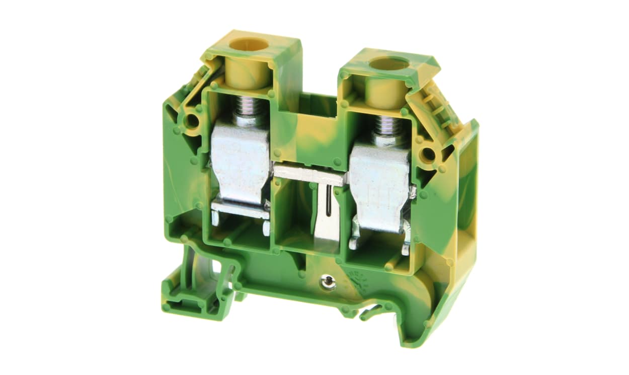 Omron XW5G-S16-1.1-1, DIN Rail Terminal Block, 17.5A, 6 AWG Wire, Push In Termination