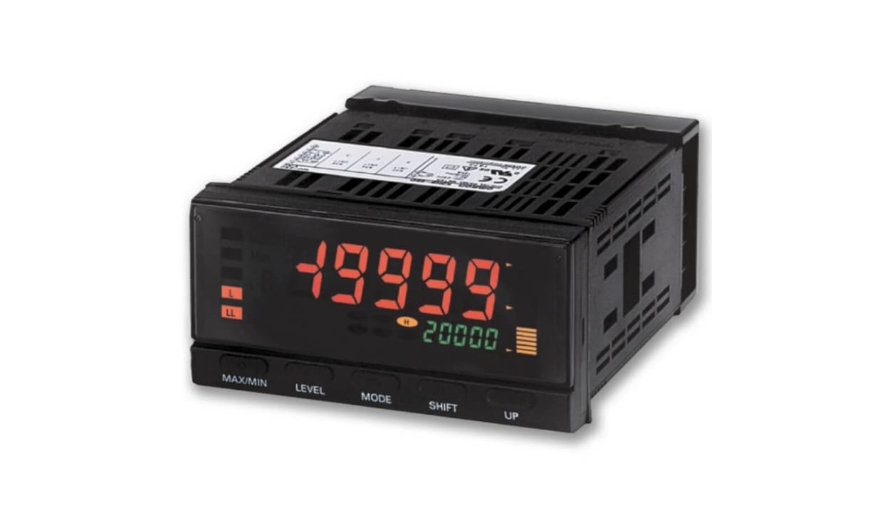 Omron K3HB-XVD 24VAC/VDC, Negative LCD (backlit LED) Display 7-Segment Digital Digital Panel Multi-Function Meter, 14.2mm x 5.8mm