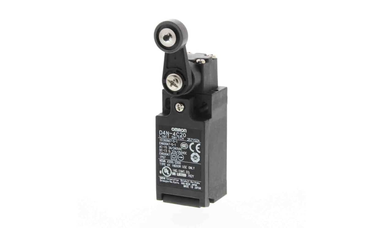 Omron D4N-2120, Roller Limit Switch, 1NC/1NO, IP67, DPST, Metal Housing, 240V ac Max, 10A Max