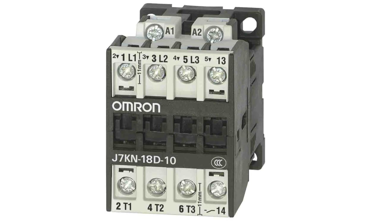 Omron J7KN-18D-10 24, Contactor, 24 V ac Coil, 3-Pole, 18 A, 7.5 kW, 3NO
