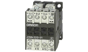 Omron J7KN-22D-01 230, Contactor, 230 VAC Coil, 3-Pole, 22 A, 11 kW, 3NO + 1NC