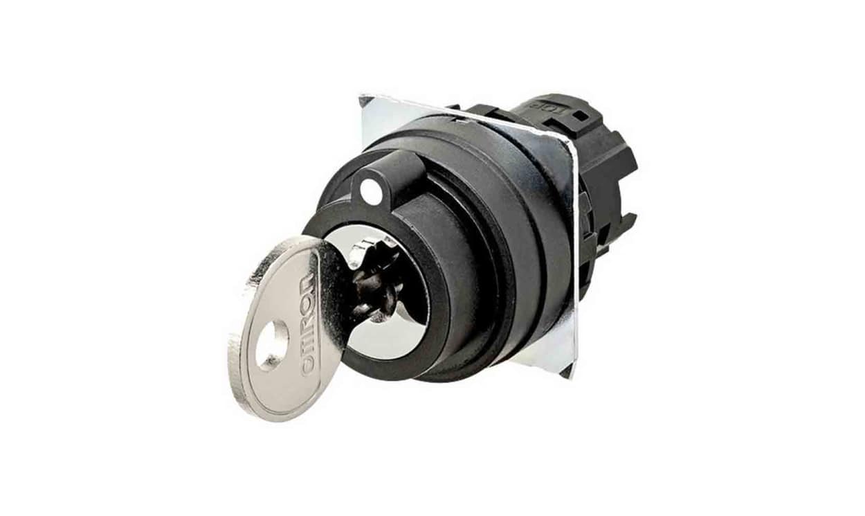 Omron A22NZ-3BM-01BA, A22NK 3-position Key Switch Head, 22mm Cutout