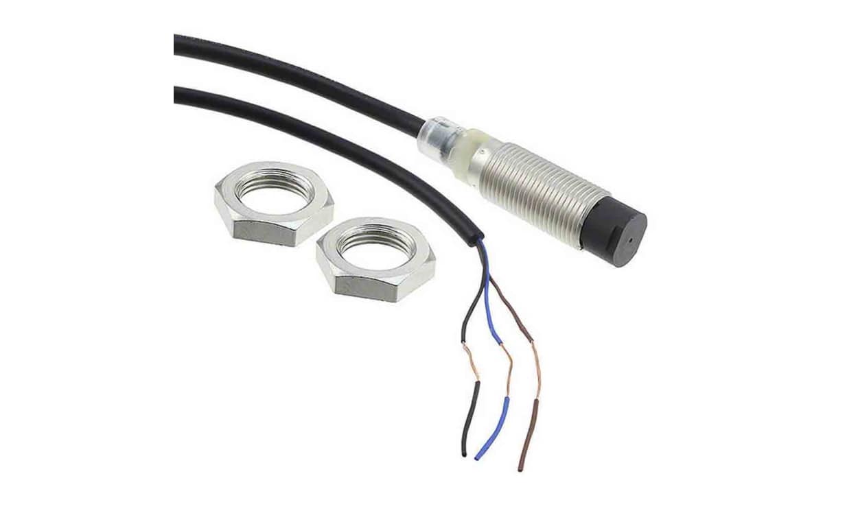 Omron E2B-M12KN05-WP-B1 2M, Inductive Threaded Barrel Proximity Sensor, M12, 5 mm Detection, PNP NO, 10 → 30 V dc - generaltechuae