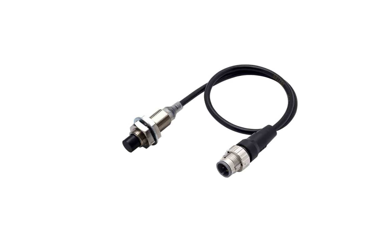 Omron E2E-X16MB1T12-M1TJ 0.3M, Inductive Threaded Barrel Proximity Sensor, M12, 16 mm Detection, PNP NO, 10 → 30 V dc