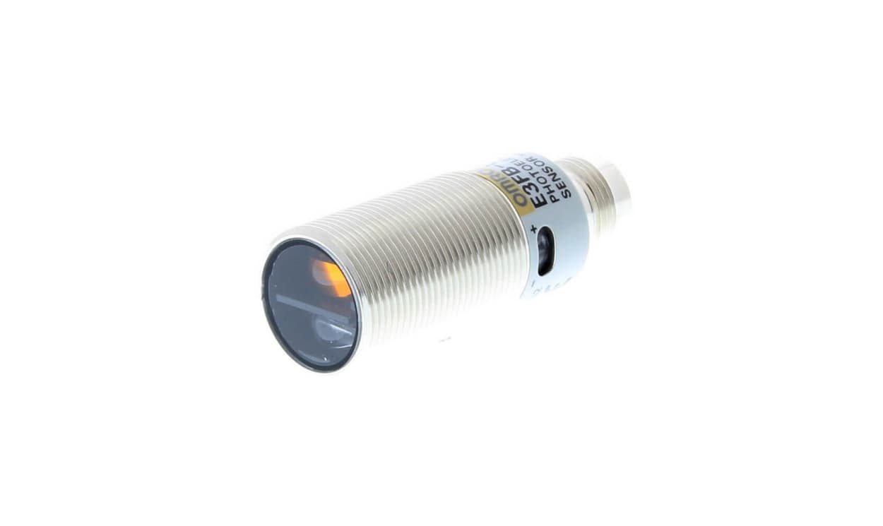 Omron E3FB-LP21-F2, Background Suppression Photoelectric Sensor, Barrel Sensor, 100 mm Detection Range