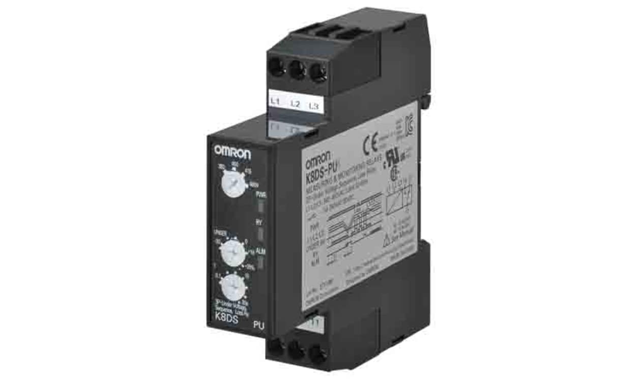 Omron K8DS-PU2, Monitoring Relay, 3 Phase, SPDT - generaltechuae