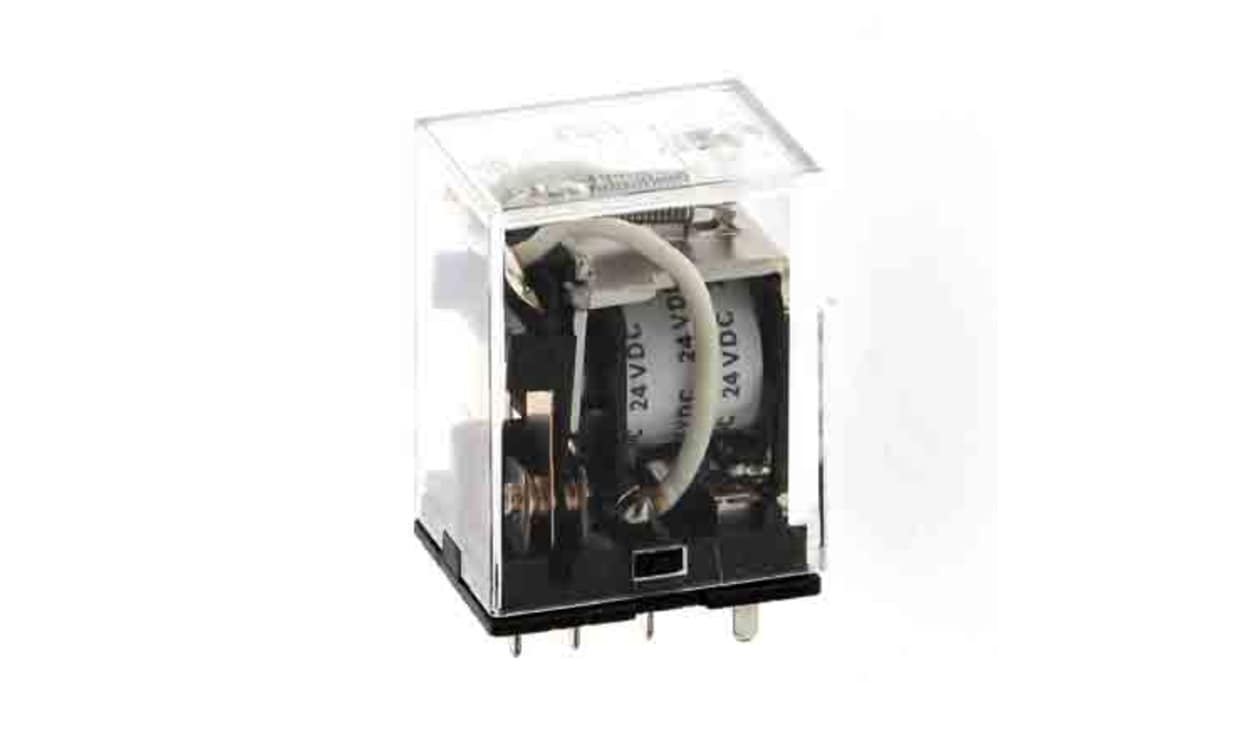 Omron LY2I4N 220/240VAC, Plug In Non-Latching Relay, 220 → 240V ac Coil, 10A Switching Current, DPDT