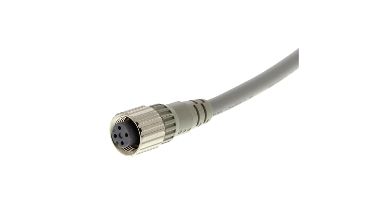 Omron XS2F-D421-GC0-F, Straight Female 4 way M12 to Unterminated Sensor Actuator Cable, 5m
