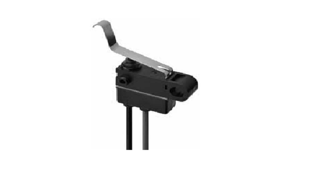 Omron D2AW-BL053M R, Long Straight Lever Subminiature Micro Switch, Wire Lead Terminal, 0.1 A At 125Vdc VA, SPST, IP67
