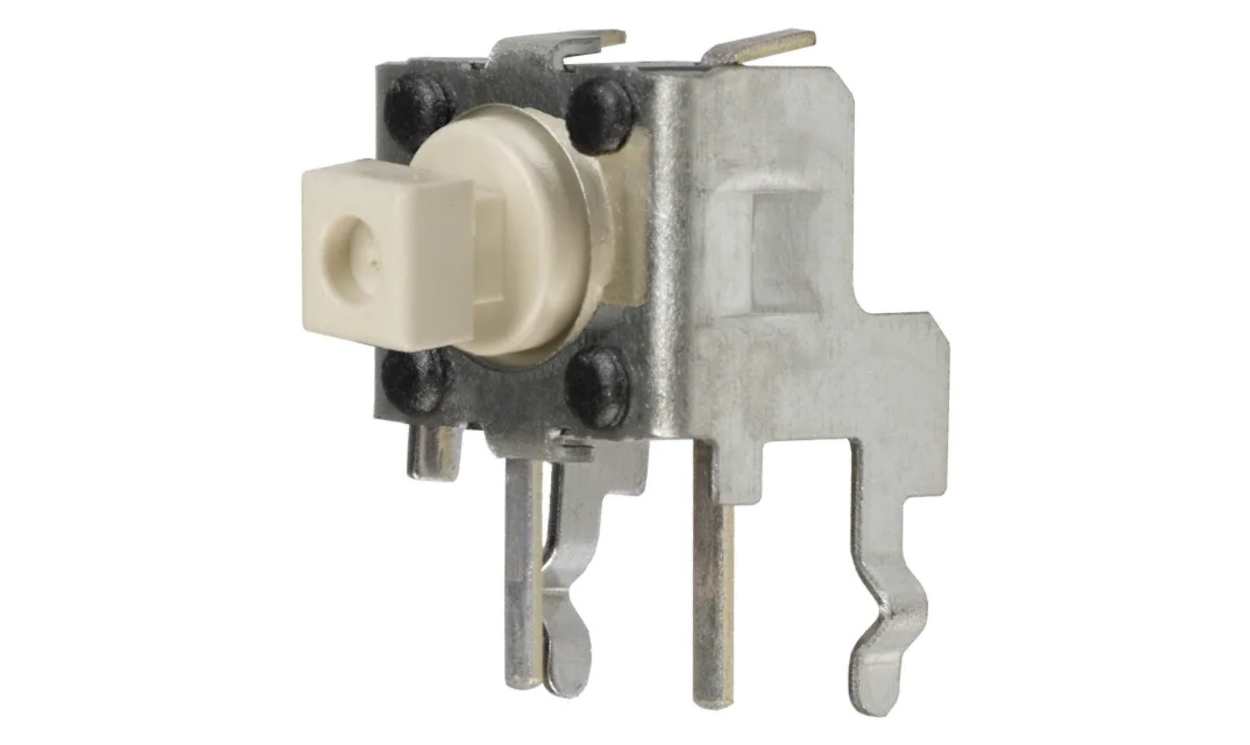Omron B3F-3150, IP00 Ivory Plunger Tactile Switch, SPST 50 mA Through Hole