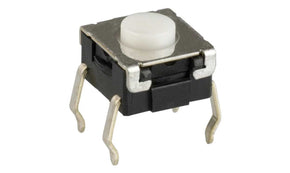 Omron B3W-1000, IP67 White Plunger Tactile Switch, SPST 50 mA 0.9mm Through Hole