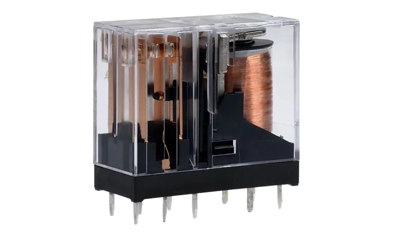 Omron G2RK-2 DC24, PCB Mount Power Relay, 24V dc Coil, 3A Switching Current, DPDT