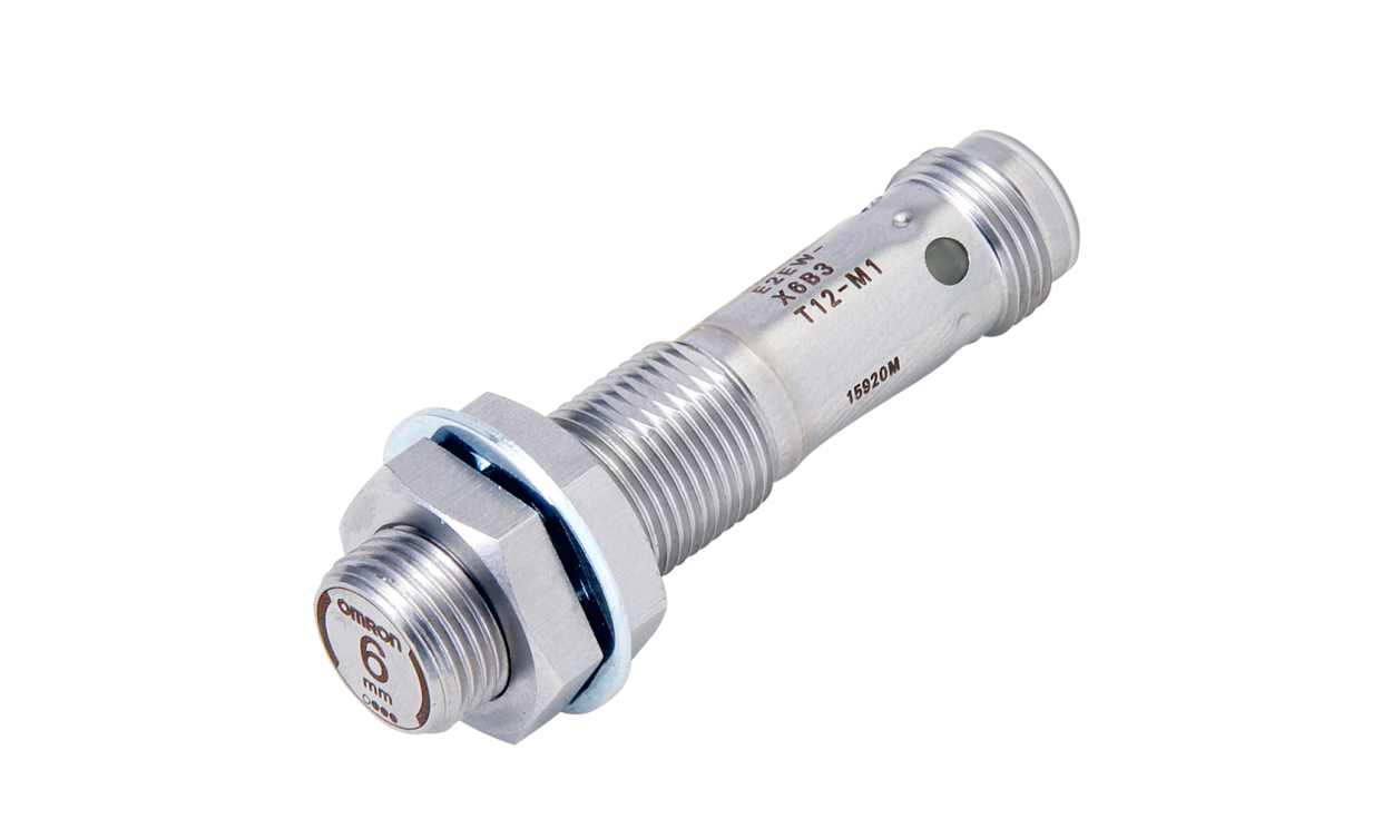Omron E2EW-X6B3T12-M1, Inductive Threaded Barrel Proximity Sensor, M12, 6 mm Detection, PNP NO+NC, 10 → 30 V dc