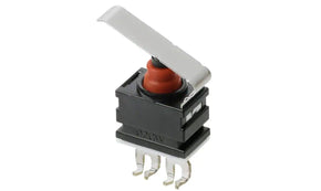 Omron D2GW-A13D, Hinge Lever Subminiature Micro Switch, PCB Straight Terminal, 1 mA, SPST -NC, IP67
