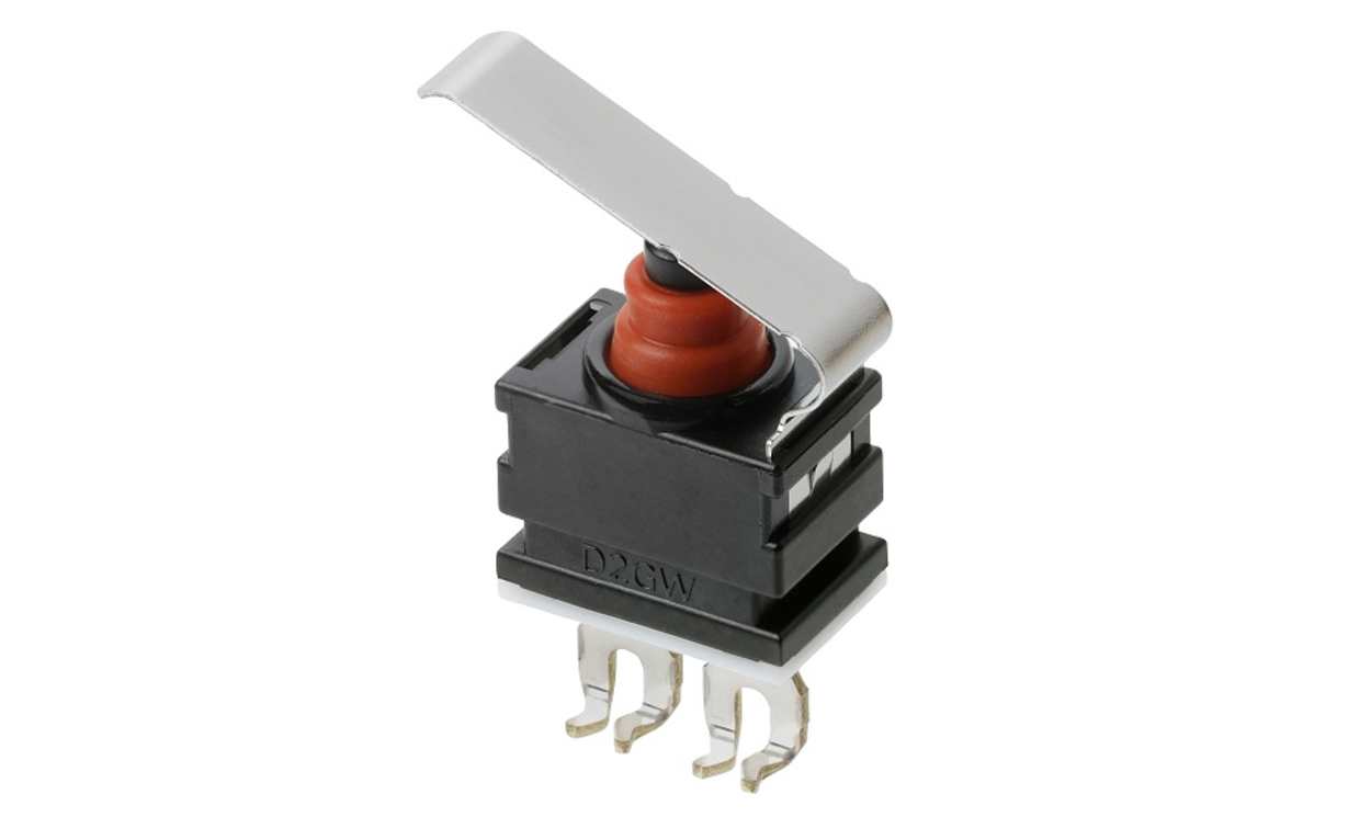 Omron D2GW-A1L2F, Hinge Lever Subminiature Micro Switch, Quick Connect Terminal, 1 mA, SPST -NC, IP67