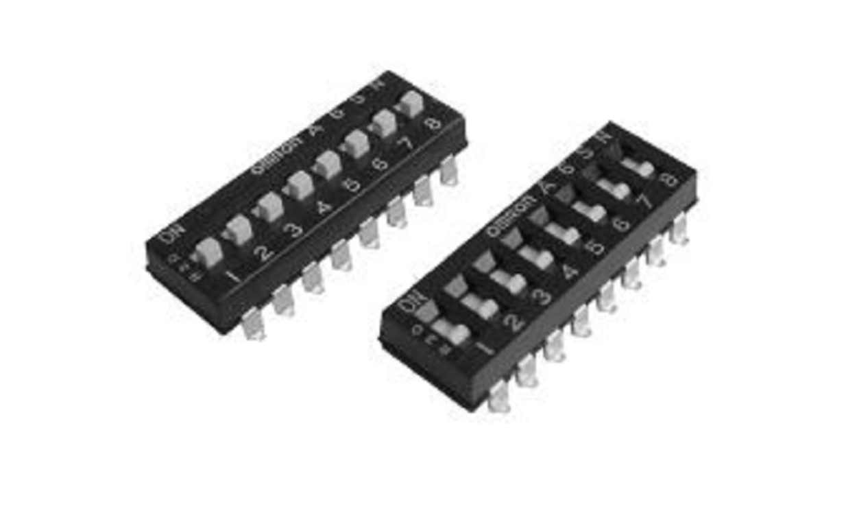 Omron A6SN-1101, 1 Way Surface Mount DIP Switch SPST, Flat Actuator, IP40