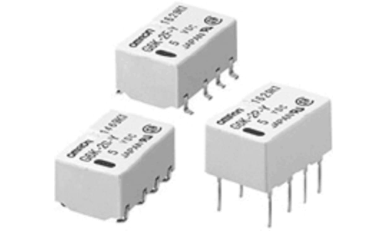 Omron G6KU-2G-Y-TR DC5, Surface Mount Latching Relay, 5V dc Coil, DPDT