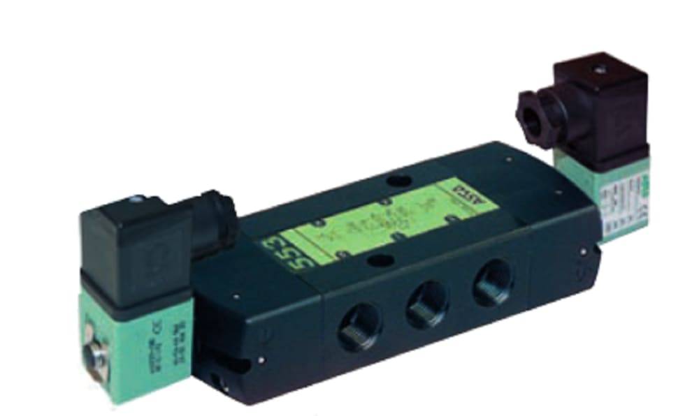 ASCO SCG551A067MS.AC/DC, 5/3 NC Solenoid Pilot Valve - Electro-Pneumatic G 1/4 551 Series