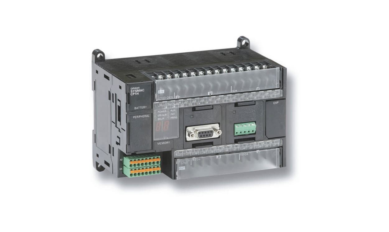 Omron CP1H-XA40DT-D, CP1H Series PLC CPU for Use with CP1E Series, Transistor Output, 4-Input, Pulse Input - generaltechuae