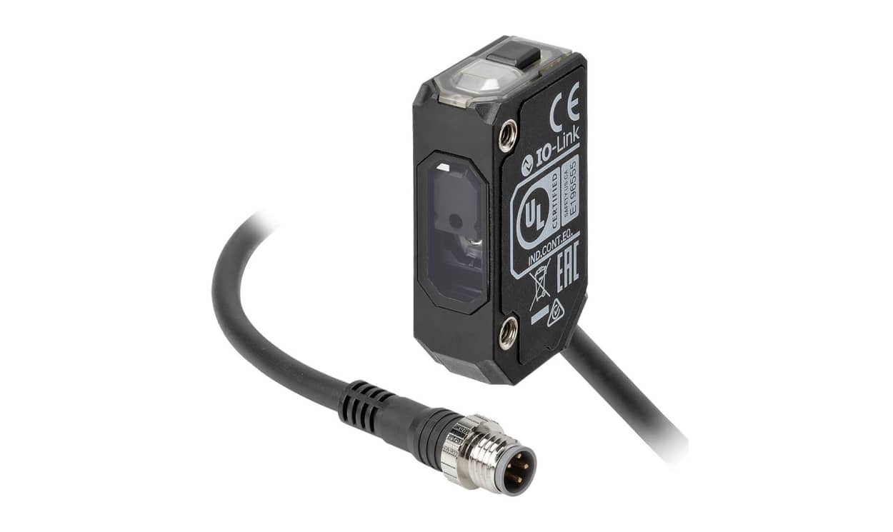 Omron E3AS-F1000IPT-M3J 0.3M, Background Suppression Photoelectric Sensor, Rectangular Sensor, 1000 mm Detection Range