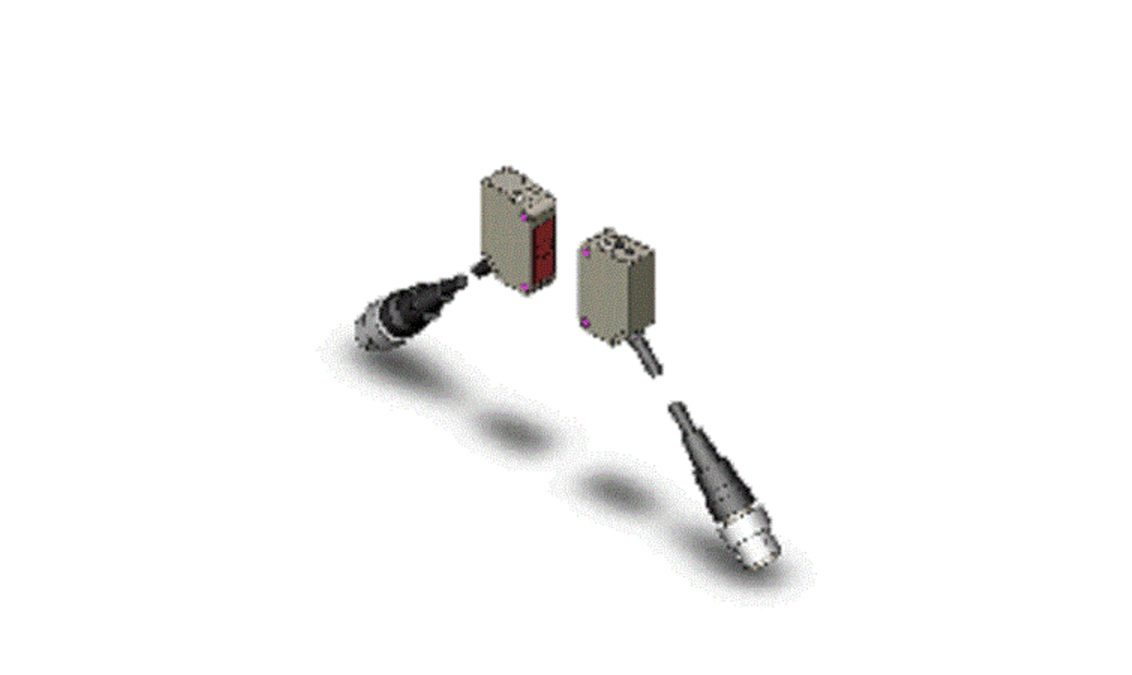 Omron E3ZM-CT81-M1TJ 0.3M, Through Beam Photoelectric Sensor, Rectangular Sensor, 15000 mm Detection Range