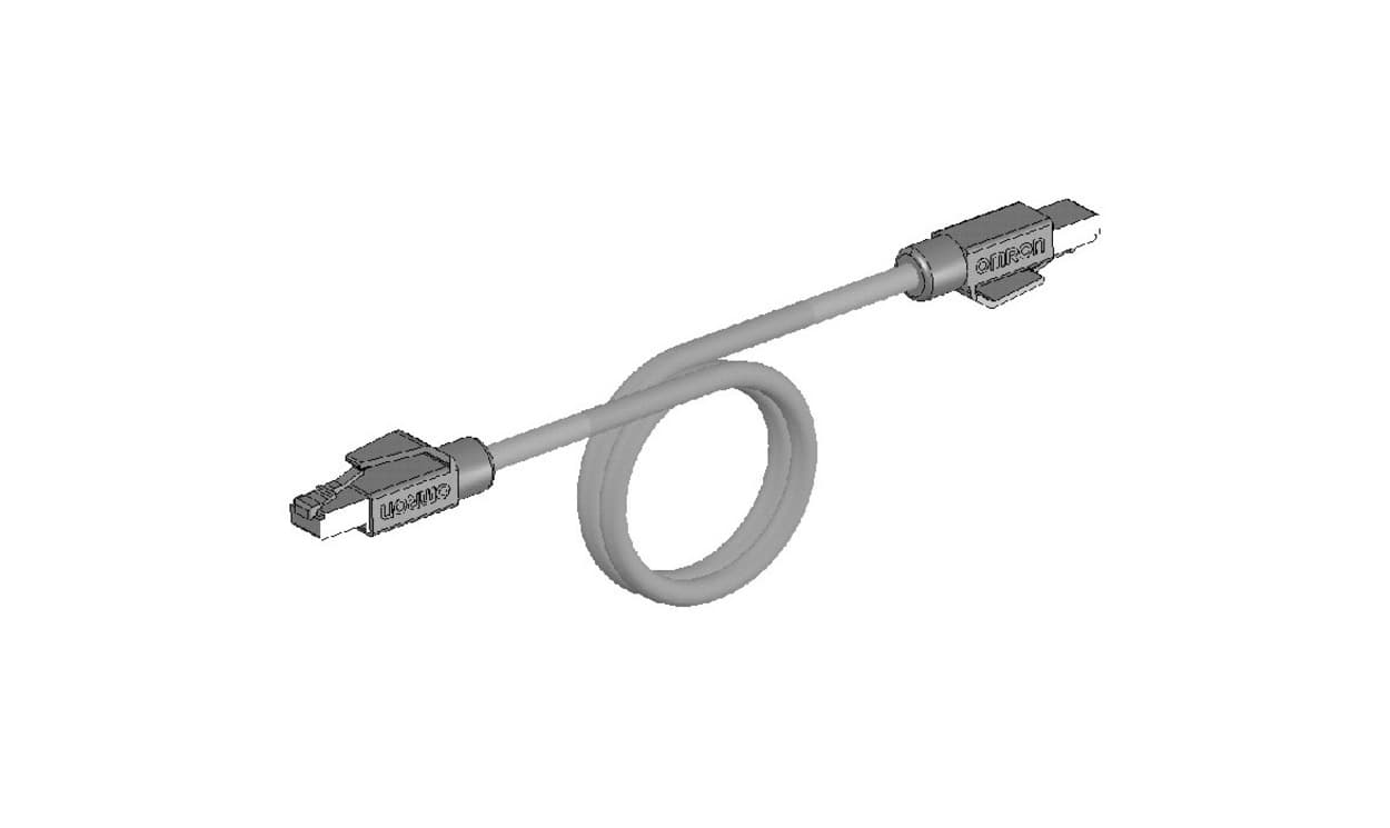 Omron XS5W-T421-BMD-K, , 500mm Cat5e, Light Blue RJ45 to RJ45, None, Terminated