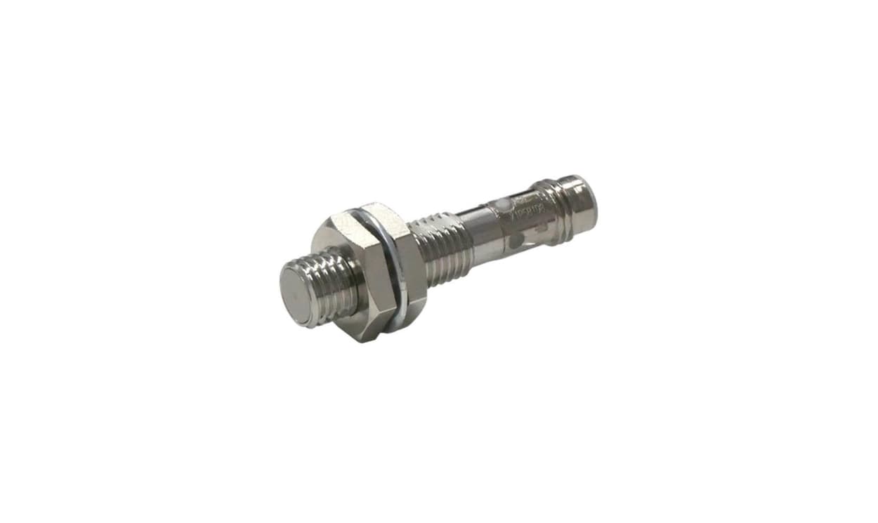 Omron E2E-X1R5B1T8-M3, Inductive Threaded Barrel Proximity Sensor, M8, 1.5 mm Detection, PNP NO, 10 → 30 V dc