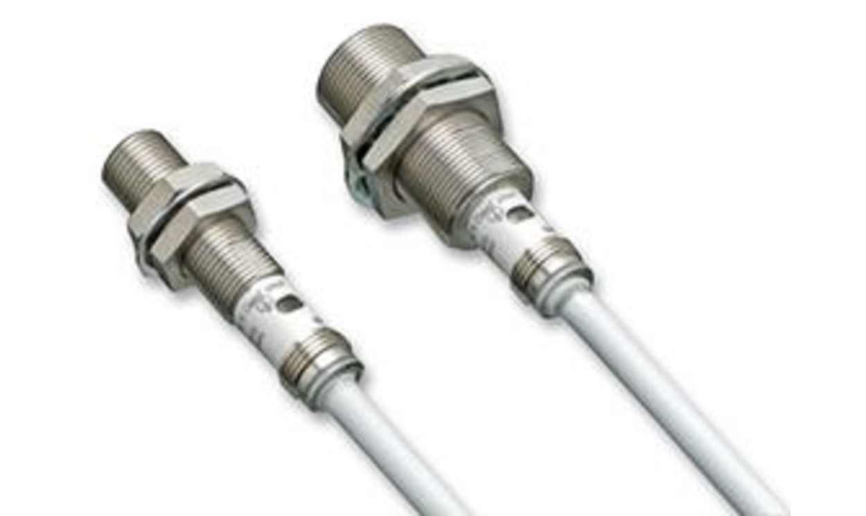 Omron E2FM-X2D1-M1TGJ-T 0.3M, Inductive Threaded Barrel Proximity Sensor, M12, 2 mm Detection, 2-Wire NO, 12 → 24 V dc