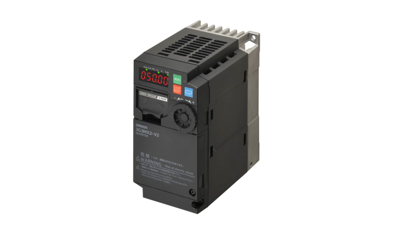 Omron 3G3MX2-AB002-EV2, Inverter Drive, 0.4 kW, 1 Phase, 200 V, 1.9 A, 3G3MX2 Series - generaltechuae