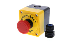 Omron A22E-M-02B, A22E Series Emergency Stop Push Button, Surface Mount, DPST, IP65 - generaltechuae