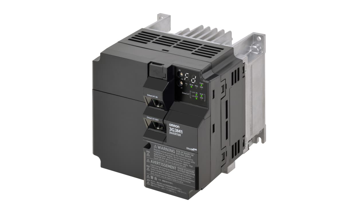 Omron 3G3M1-A2037-ECT, Variable Speed Drive, 5.5 kW, 3 Phase, 200 V ac, 19.6 A, M1 Series
