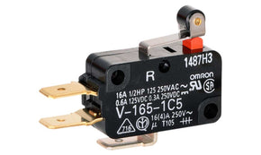 Omron V-165-1C5 BY OMI, Roller Lever Micro Switch, Faston Terminal, 16A, 1CO, IP40