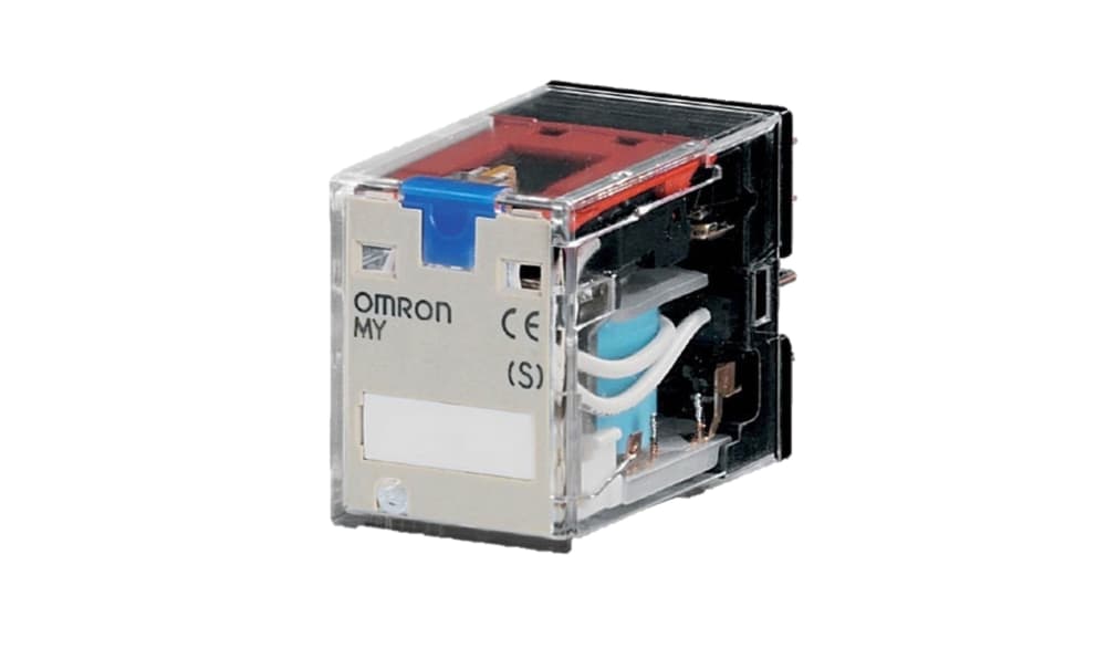 Omron MY4IN1 24VDC (S), Plug In Power Relay, 24V dc Coil, 5A Switching Current, 4PDT