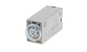 Omron H3Y-2 AC200-230 10S, H3Y-2 Series DIN Rail, Surface Mount Timer Relay, 200 → 230V ac, 8-Contact, 0.5 → 10s, 1-Function,