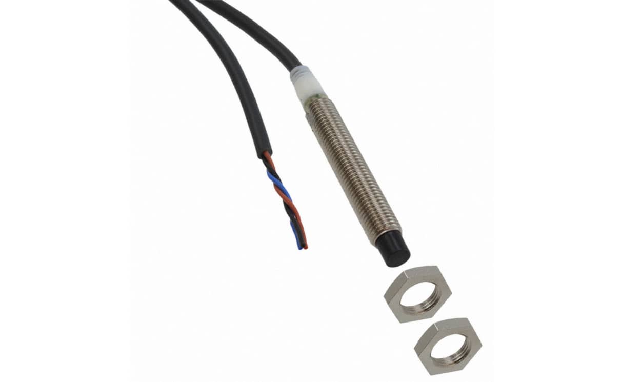 Omron E2A-S08LN04-WP-B1 2M, Inductive Threaded Barrel Proximity Sensor, M8, 4 mm Detection, PNP NO, 12 → 24 V dc - generaltechuae