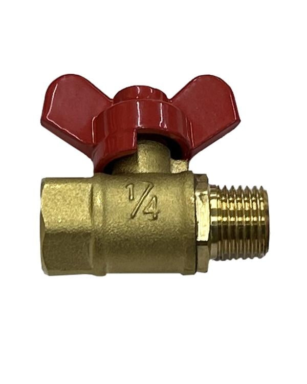 Brannan 39/037/1 | Mini Ball Valve for Pressure Gauges | 1/2 in NPT Female x Male, T-Handle - generaltechuae
