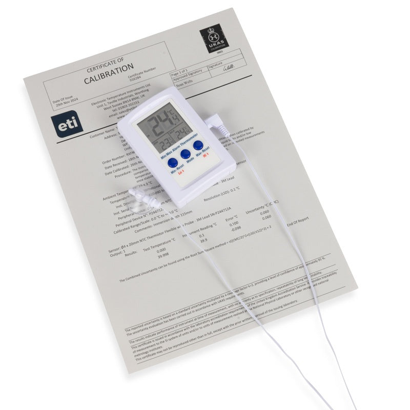 ETI 891-090 | Max/Min Thermometer | Programmable Alarm, 2-Point Calibration Certificate - generaltechuae