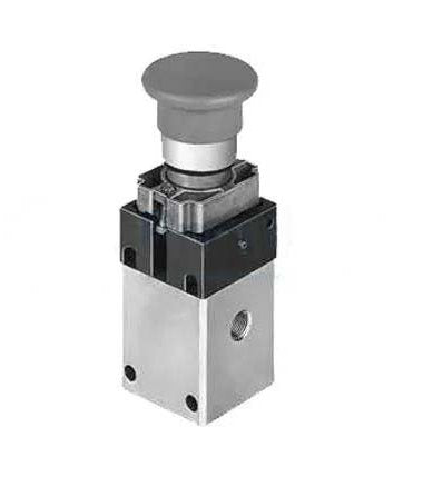 ASCO 32000001 | Pilot valve | Panel Mounting | Black Flush Button | Series 320 | Function 3/2 Normally Closed