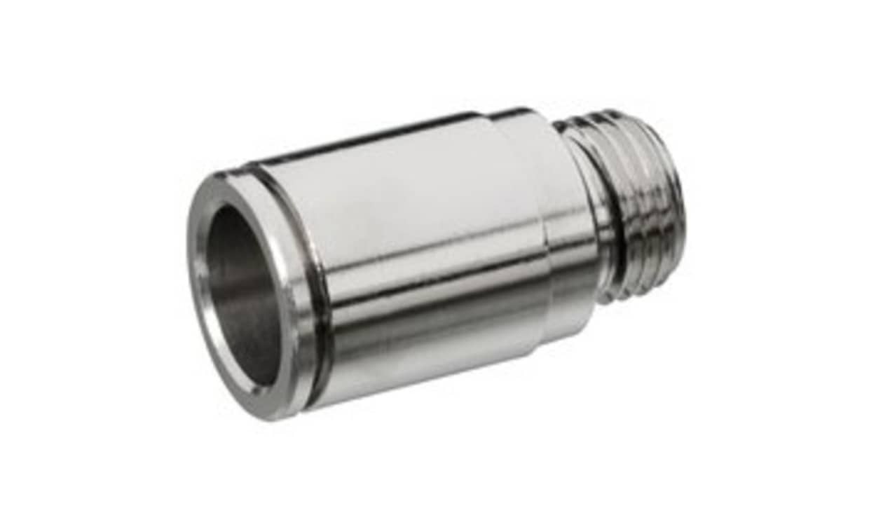 AVENTICS 1823373047 QR2-S-RPN Series Straight Fitting, Push In 6 mm to G 1/4, Threaded Connection Style